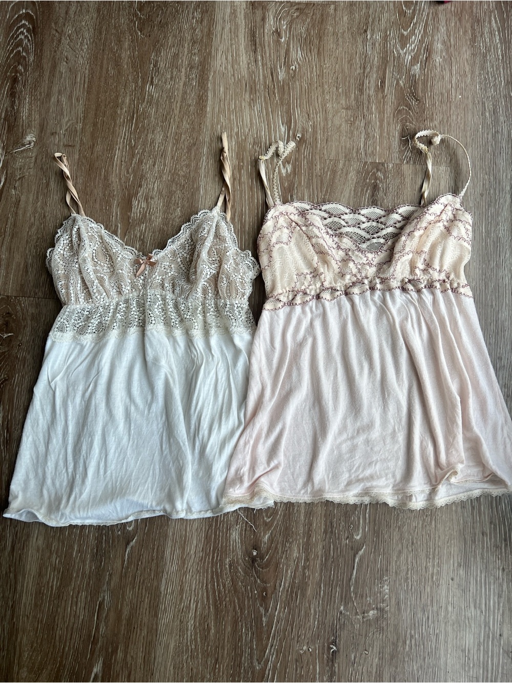 Emberjey Lace Pajama Top Set Pink Ivory Sleepwear Bundle size Medium